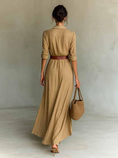 Robe Longue Ceinturée