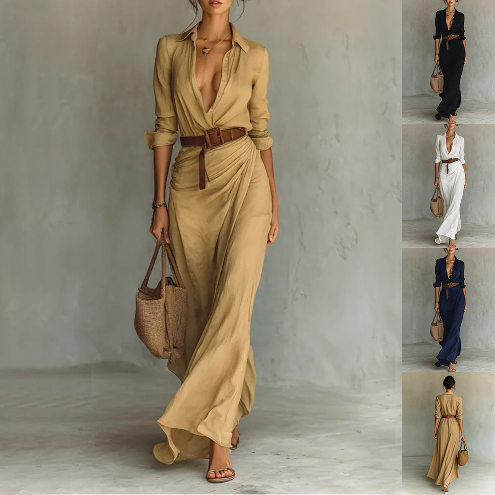 Robe Longue Ceinturée