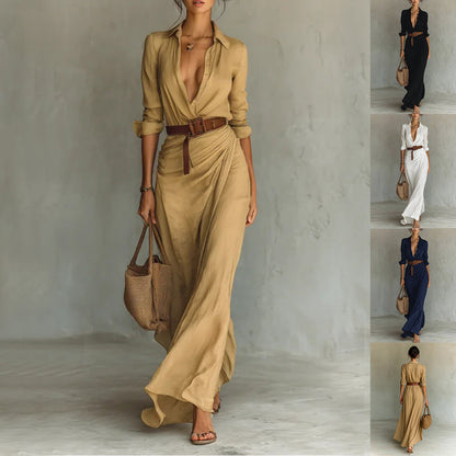 Robe Longue Ceinturée